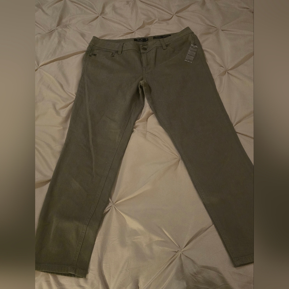 Miss Me Khaki Easy Ankle Skinny Pants